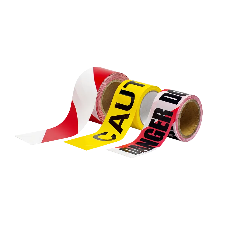 Red and white, and yellow and black Commando warning tape rolls